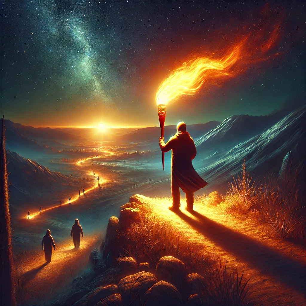 Bosquejo antorchas encendidas