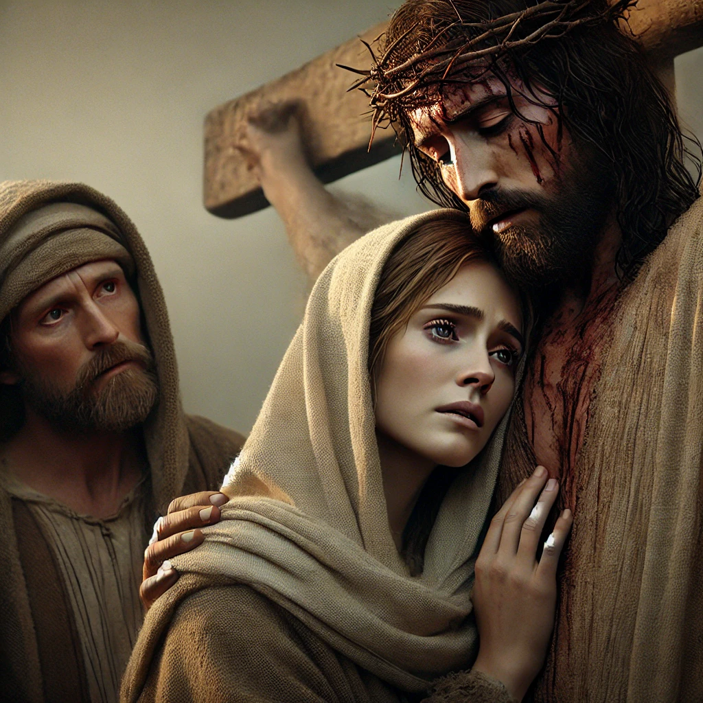 Bosquejo mujer he ahí tu hijo