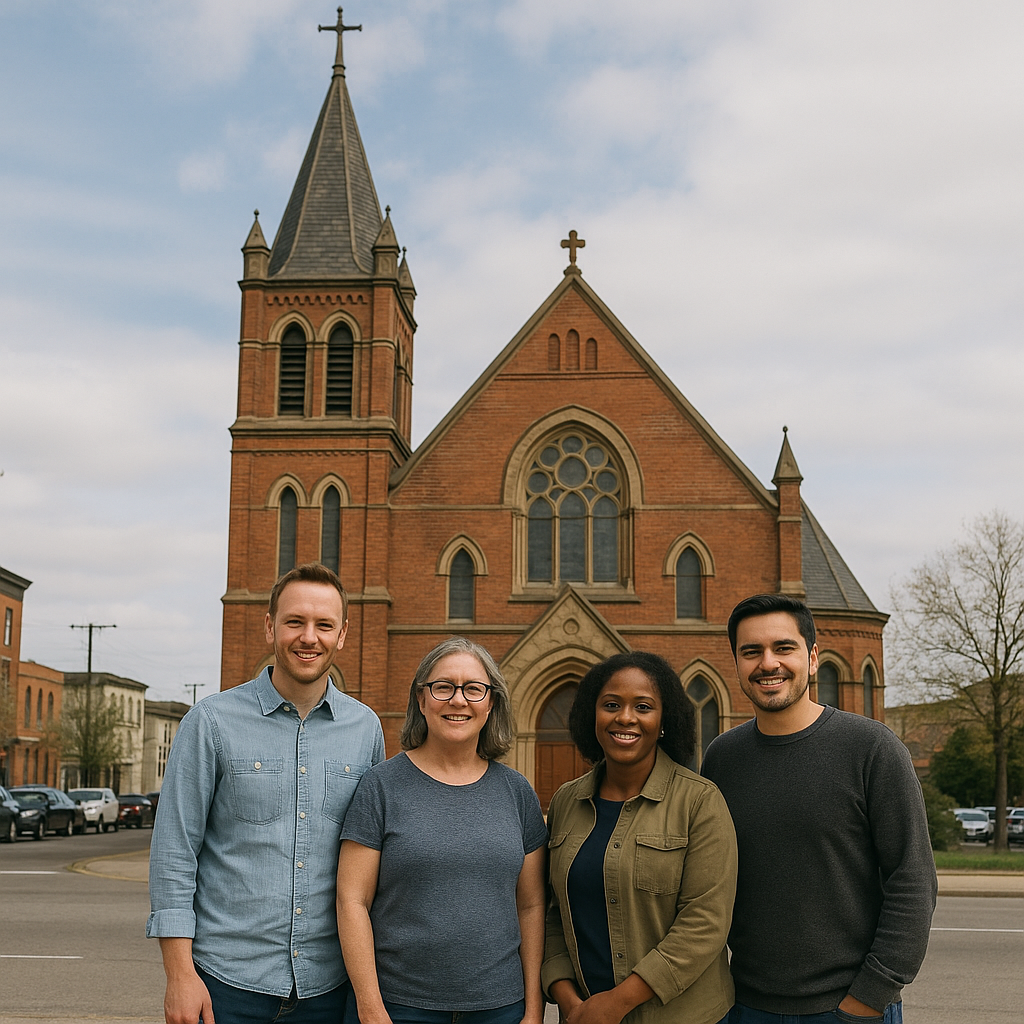 Bosquejo la iglesia de la ciudad